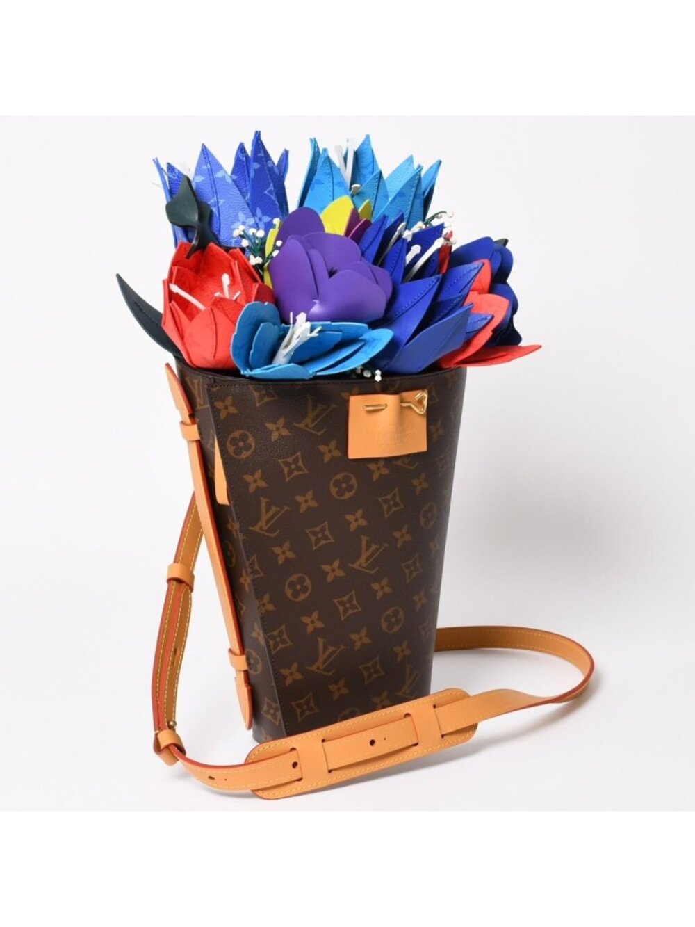 Louis Vuitton Flower Bouquet Shoulder Bag Monogram Brown Virgil Abloh